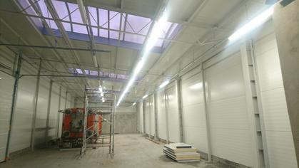Instalacja oświetlenia hali produkcyjnej Malinowice 2